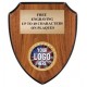 Shield Plaque 7.25 x 9. or 8.5 x 10.5. walnut